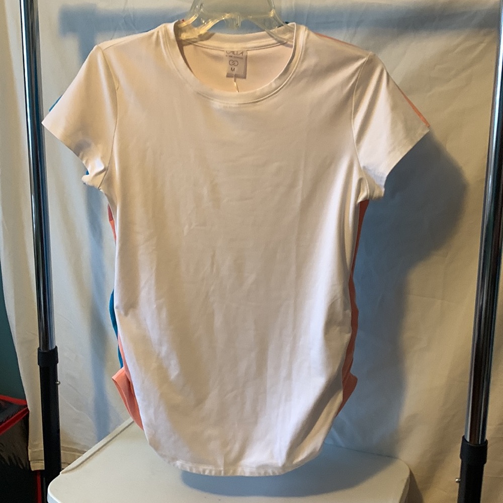 CALIA by Carrie Underwood Women's Flow Crewneck Ruched T-Shirt